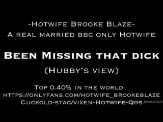 brokeblaze hotwifebrookeblaze missing that dick interracial cuckold bbc